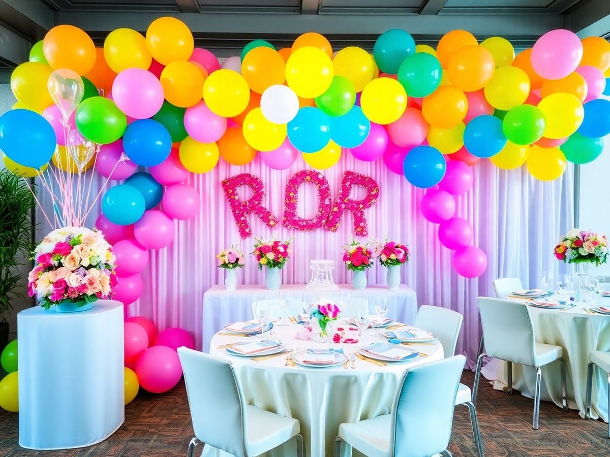 Decoratiuni creative pentru o petrecere colorata si festiva.